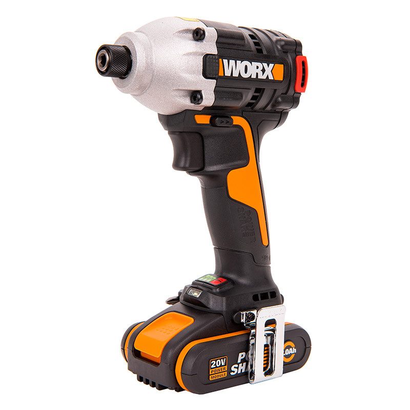 Винтоверт аккумуляторный WORX 20V WX261, комплект с 2 АКБ 2 Ah и ЗУ, кейс (510496551)